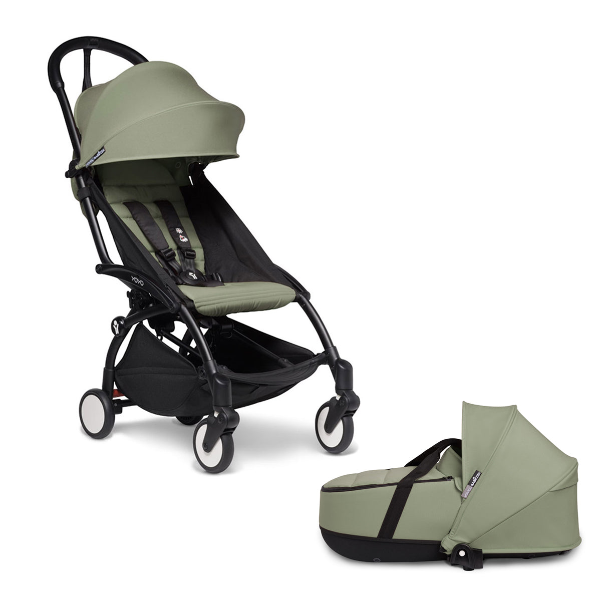 עגלת stokke עגלת ניובורן וטיולון ירוק זית YOYO³ סטוקי