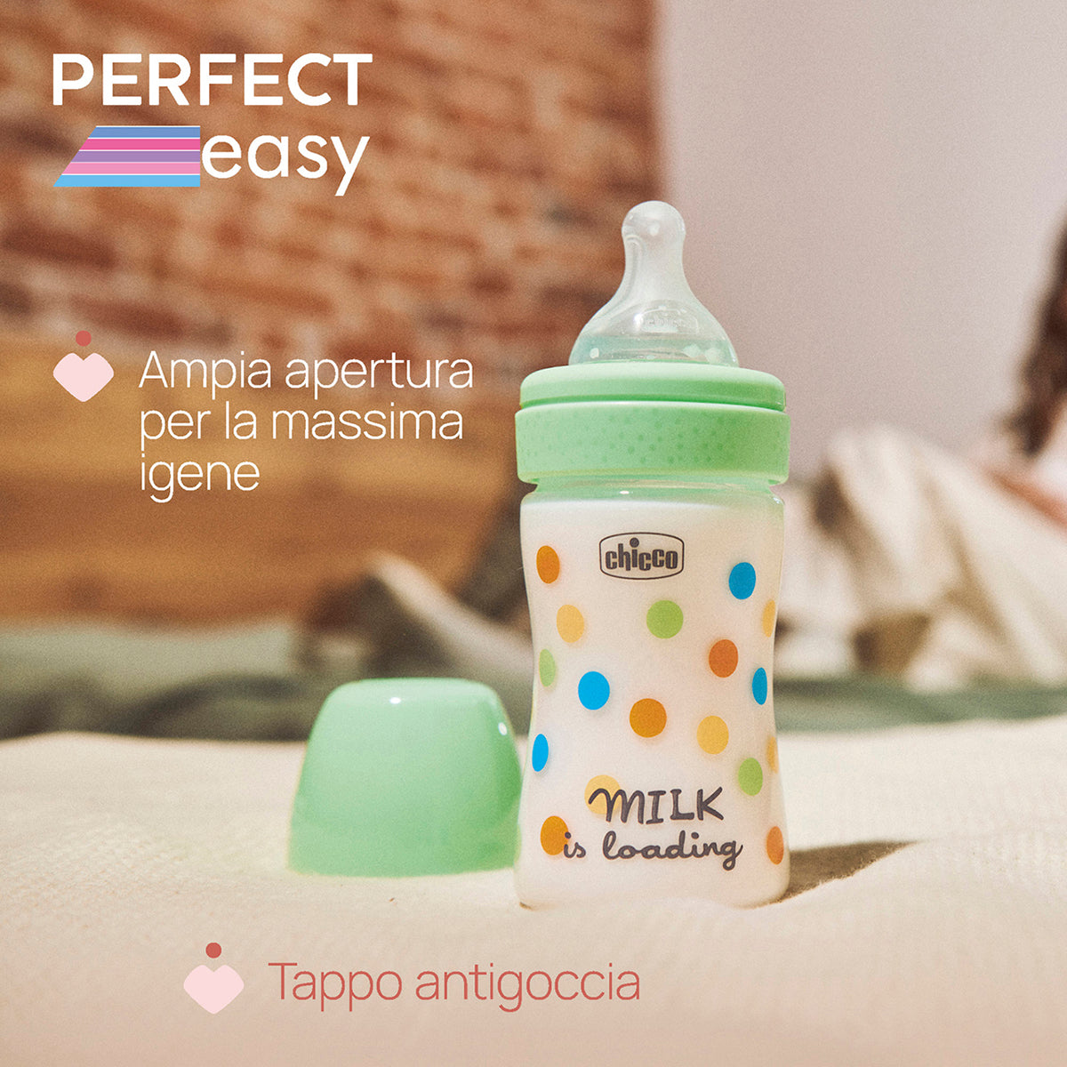 בקבוק צ'יקו פרפקט איזי ירוק 150 מ"ל 0M+ | Chicco Bottle Perfect Easy