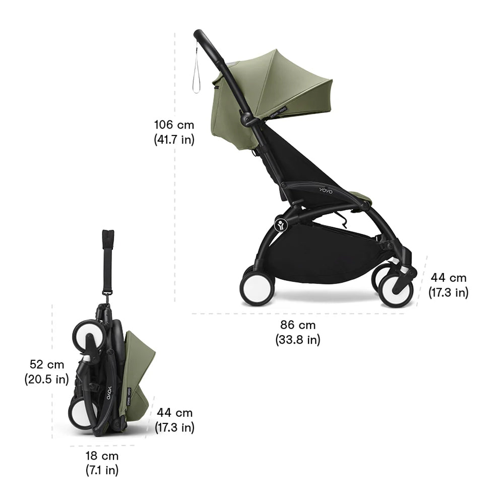 עגלת טיולון ירוק זית YOYO³ סטוקי | Stokke Olive