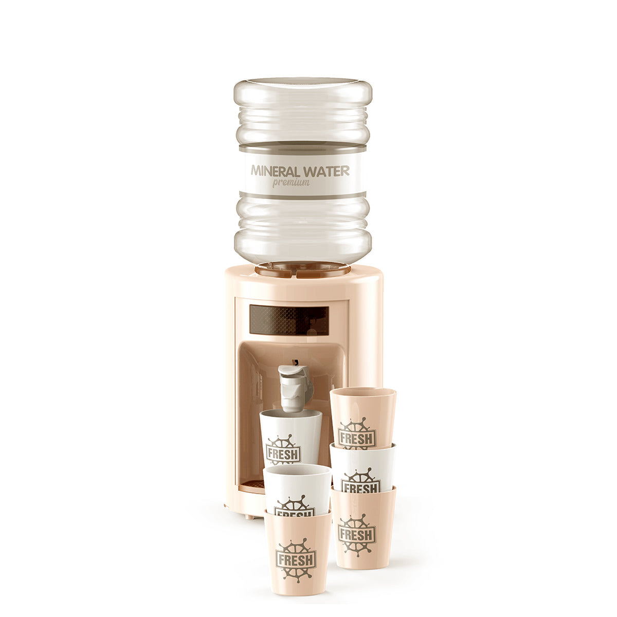 בר מים עם כוסות מוקה | Water Dispenser With Cups Moka