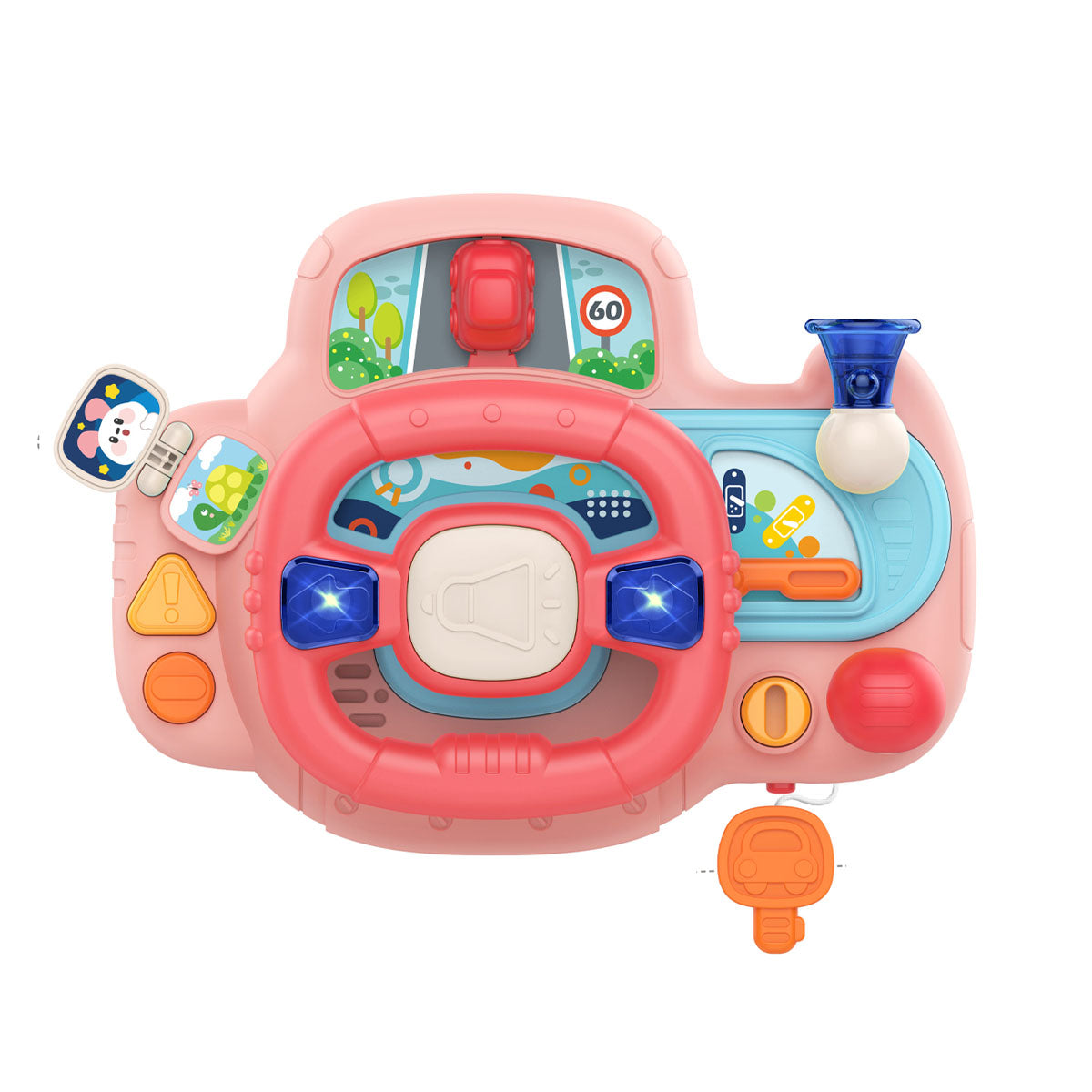 הגה פעילות אינטראקטיבי האנגר בצבע ורוד | Huanger Smart Steering Wheel
