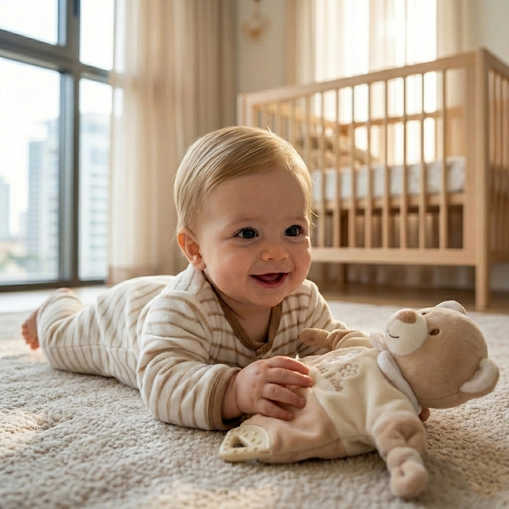 שמיכה עם רעשן ונשכן טוויגי תכלת פסטל  | Twigy Soft Touch™ Blanket With Rattle Blue pastel