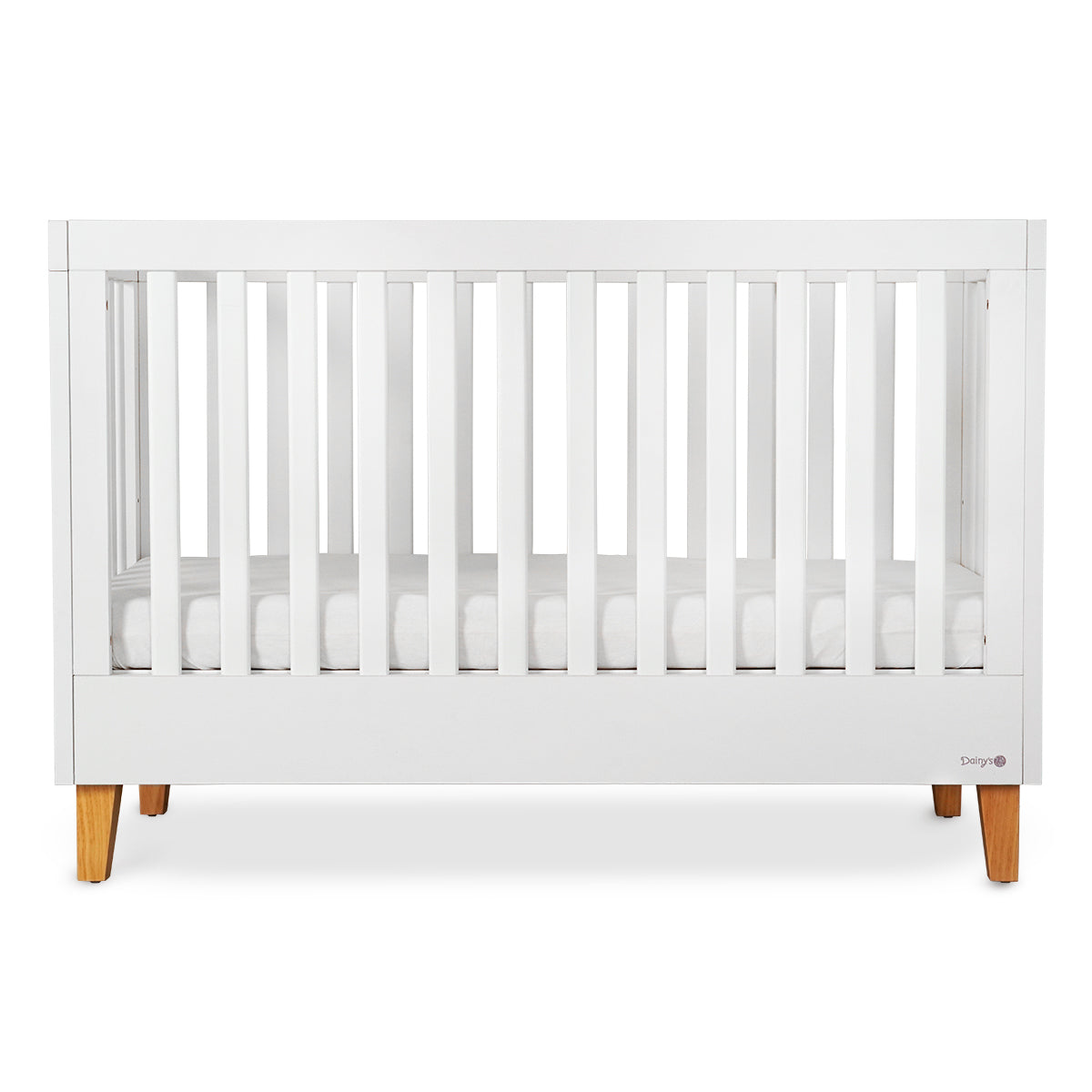 מיטת תינוק דייניז וואלי 127X63 ס"מ לבן/עץ | Dainy's Valley™ Baby Bed White/Wood