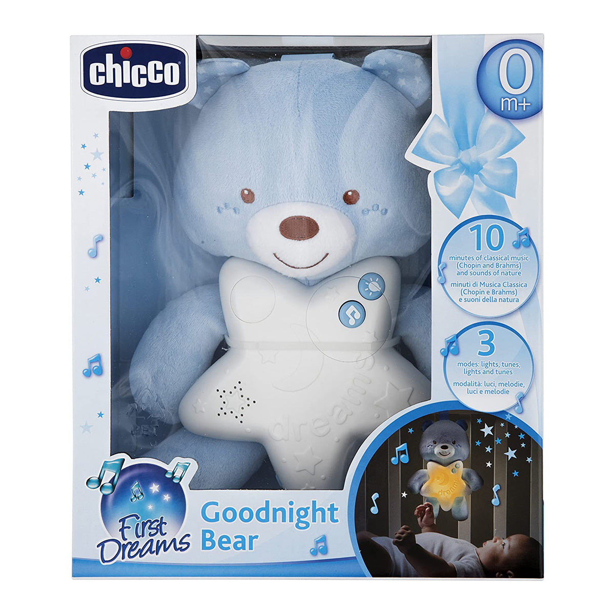 דובי נתלה צ'יקו החלומות הראשונים שלי תכלת | Chicco Toy First Dreams Goodnight Bear Light Blue