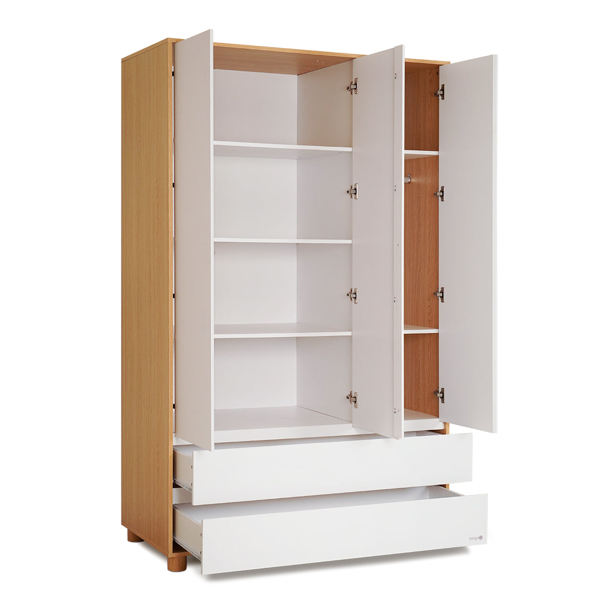 ארון בגדים דייניז בריידי 120X60X200 ס"מ לבן/עץ | Dainy's Brady™ Wardrobe White/Wood