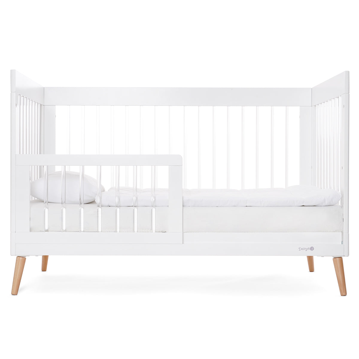 מגן למיטת תינוק דייניז אמנדה לבן/אקריל | Dainy's Bed Rail Amanda White/Acrylic