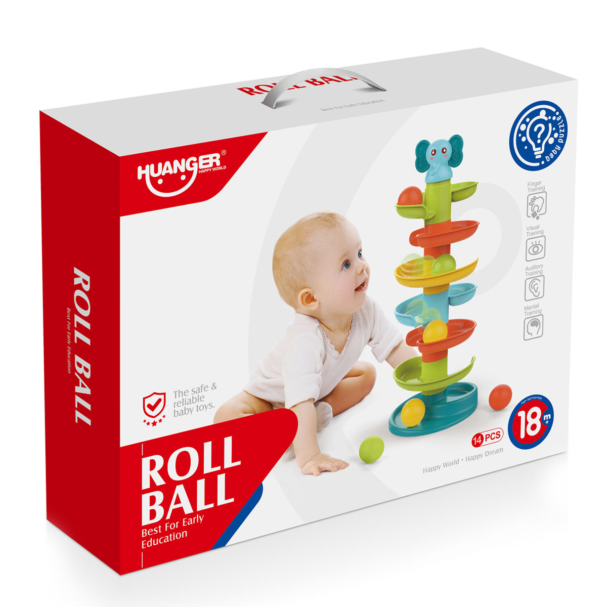 כדור מתגלגל במסלול האנגר | Huanger Baby Roll Ball