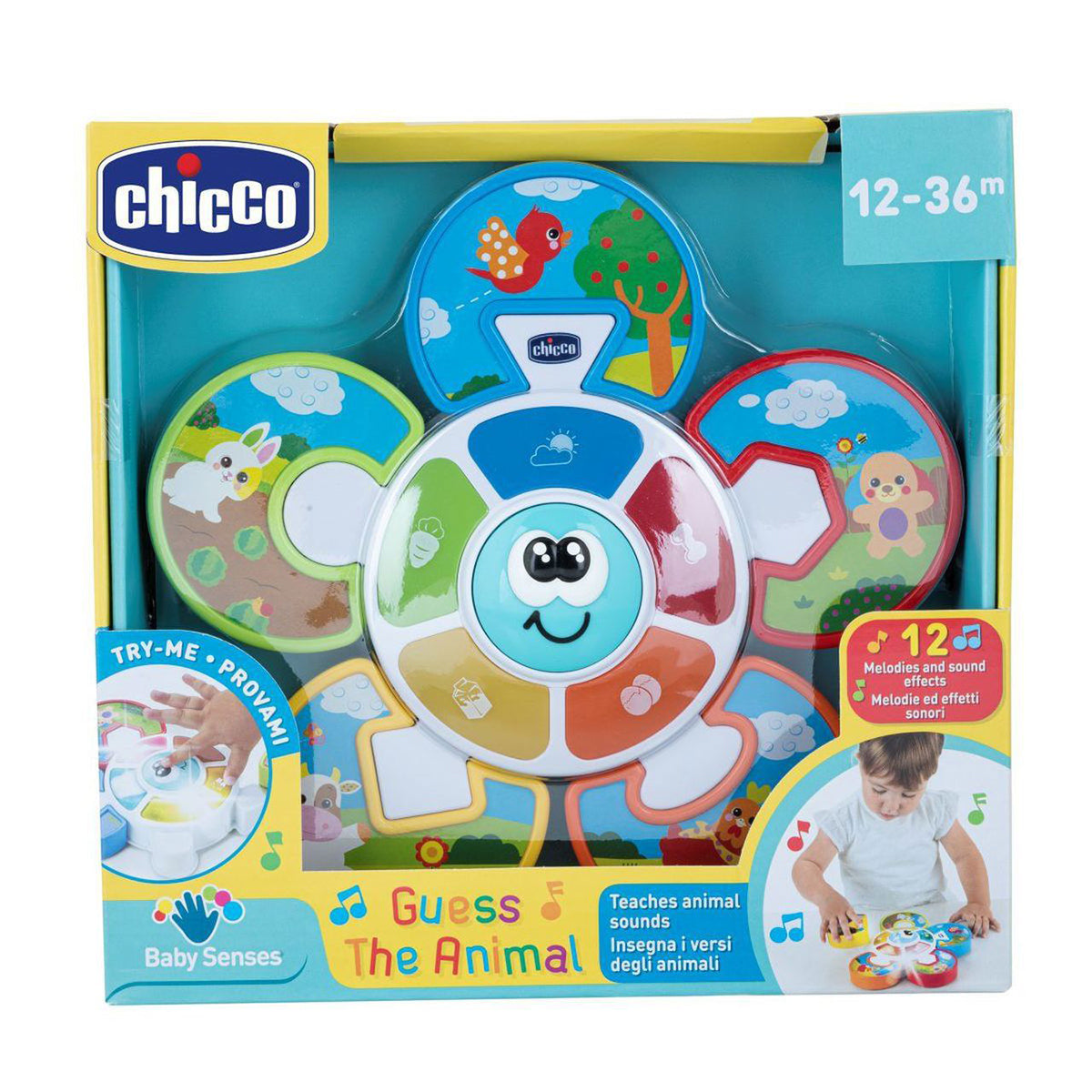פאזל חיות אלקטרוני צ'יקו זהה את החיה | Chicco Guess The Animal
