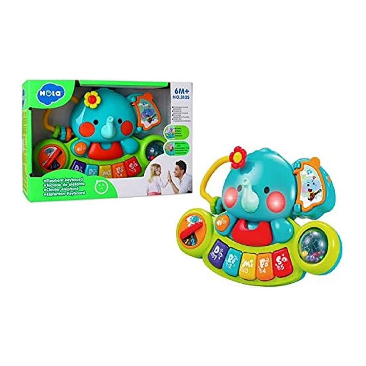 מקלדת הפיל המוזיקלי הולה טויס | Hola Toys Elephant keyboard