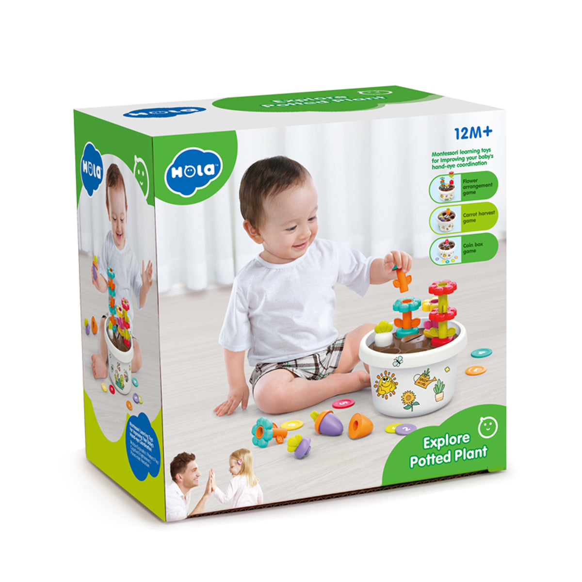 עציץ פרחים חוקר הולה טויס | Hola Toys Explore Potted Plant