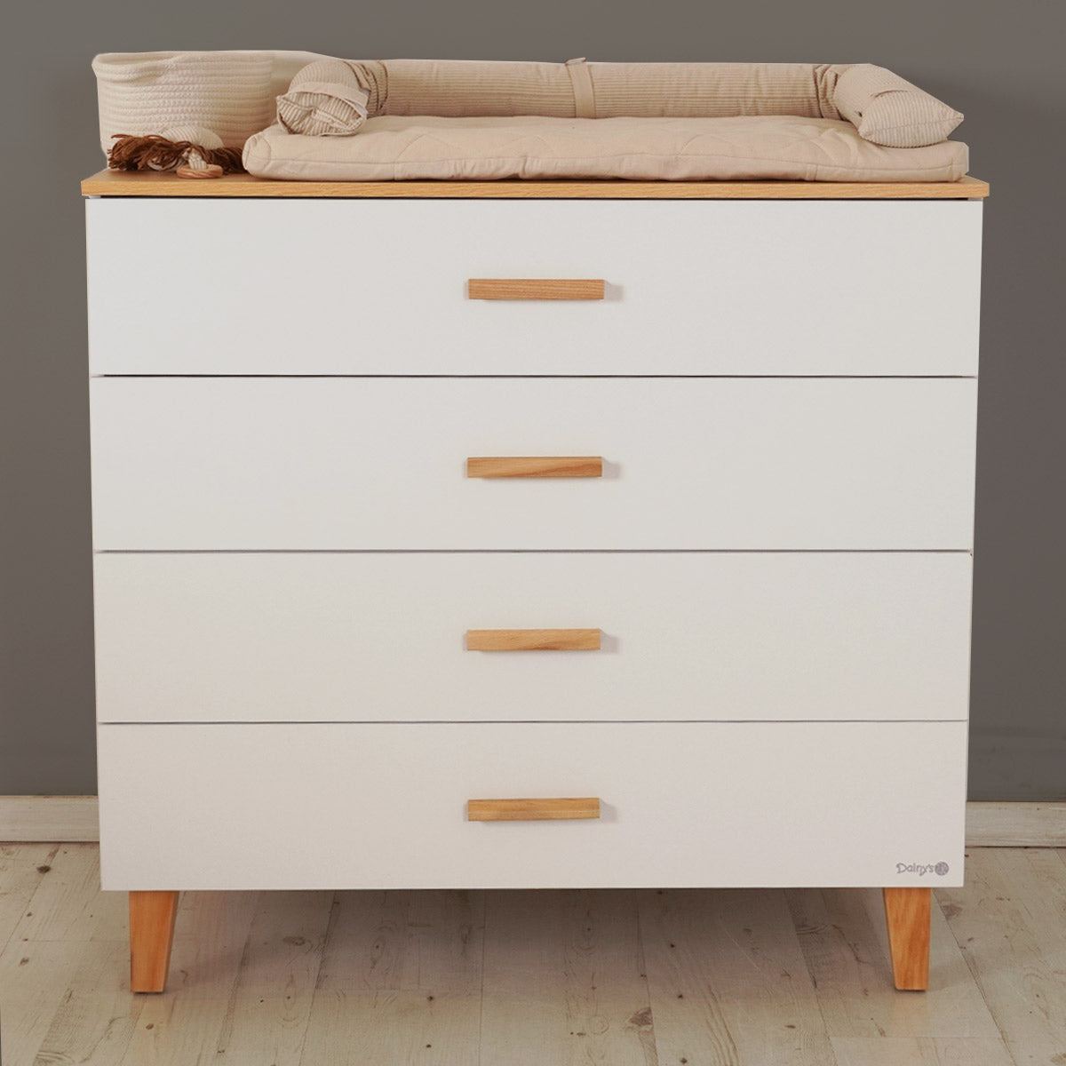 שידת אחסנה דייניז ריין 100 ס"מ לבן/עץ | Dainy's Rain™ Dresser White/Wood