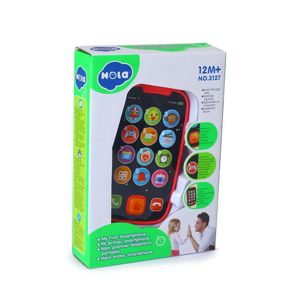 הטלפון החכם הראשון שלי הולה טויס אדום | Hola Toys My First Smartphone red