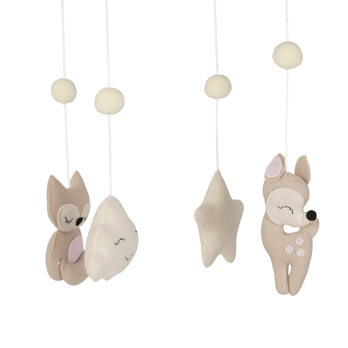 מובייל למיטת תינוק טוויגי ורוד | Twigy Animals & Smiles Baby Mobile Pink