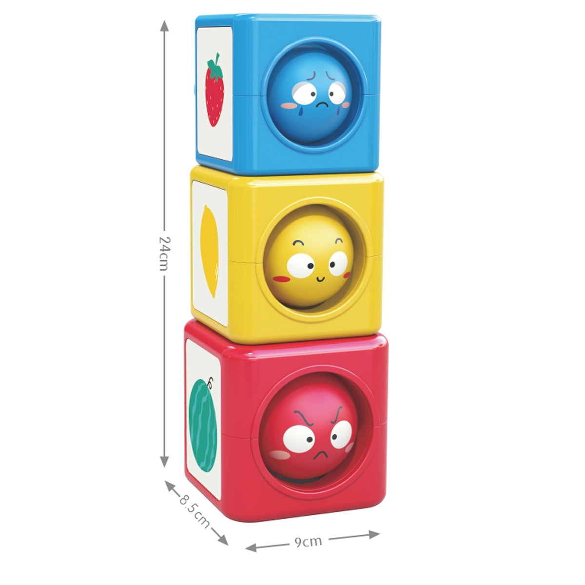 מגדל קוביות הולה טויס | Hola Toys Stack N Sort Tower Rainbow