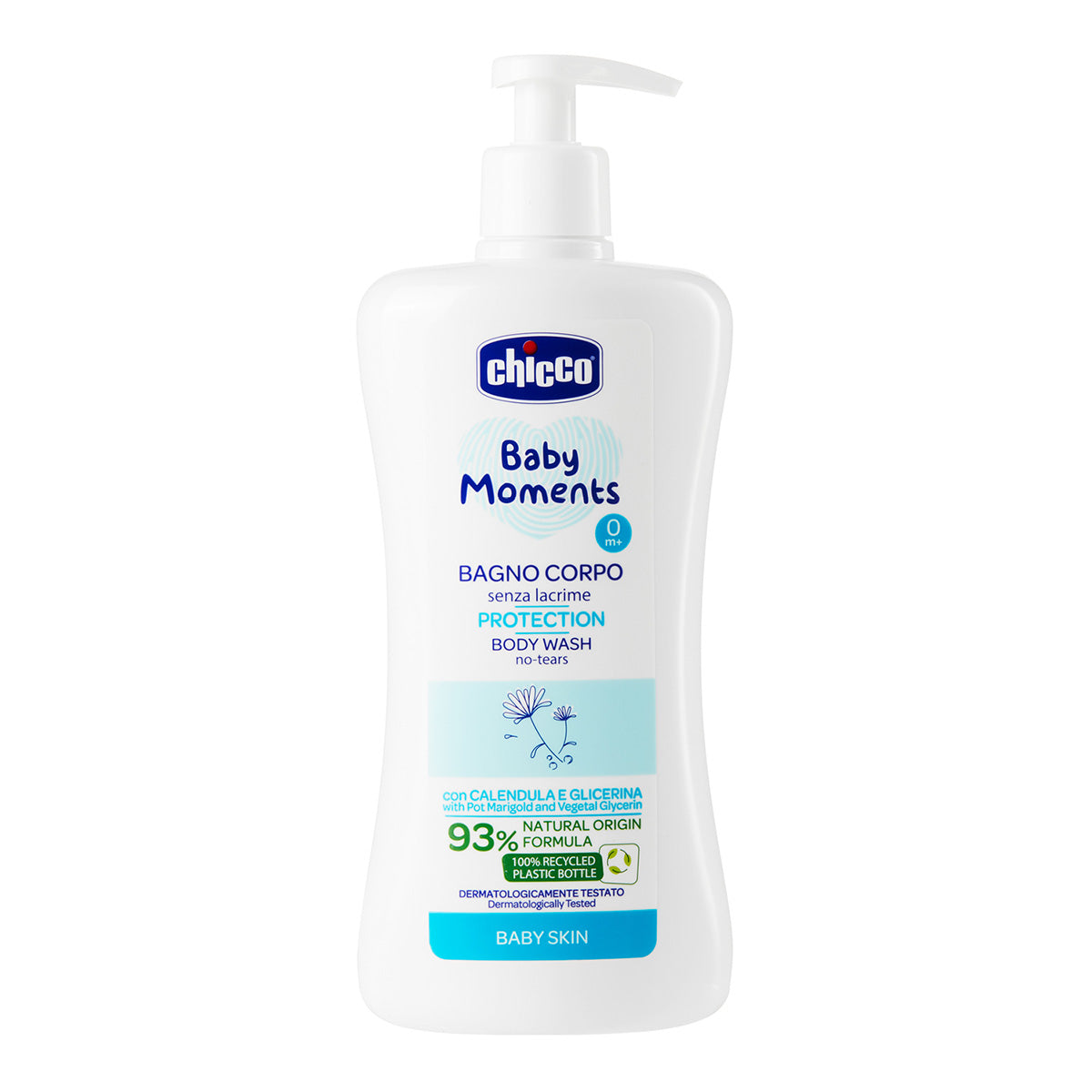 סבון גוף אל דמע צ'יקו בייבי מומנטס 500 מ"ל | Chicco Baby Moments No Tears Body wash