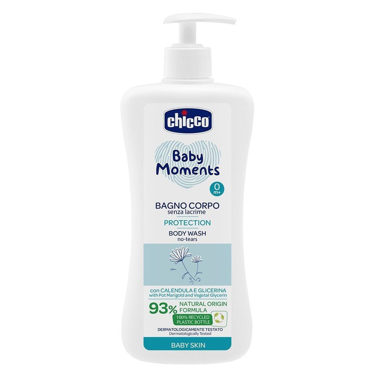 סבון גוף אל דמע צ'יקו בייבי מומנטס 750 מ"ל | Chicco Baby Moments No Tears Body wash