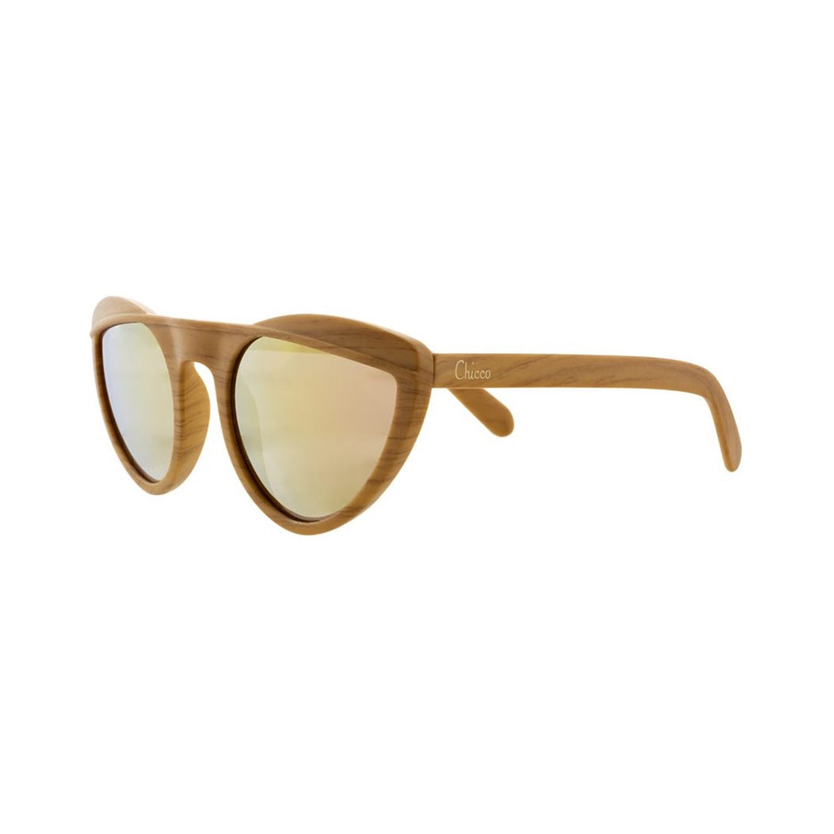 משקפי שמש לילדים 5Y+ צ'יקו דמוי עץ/צהוב |  Chicco Sunglasses +5Y Wood
