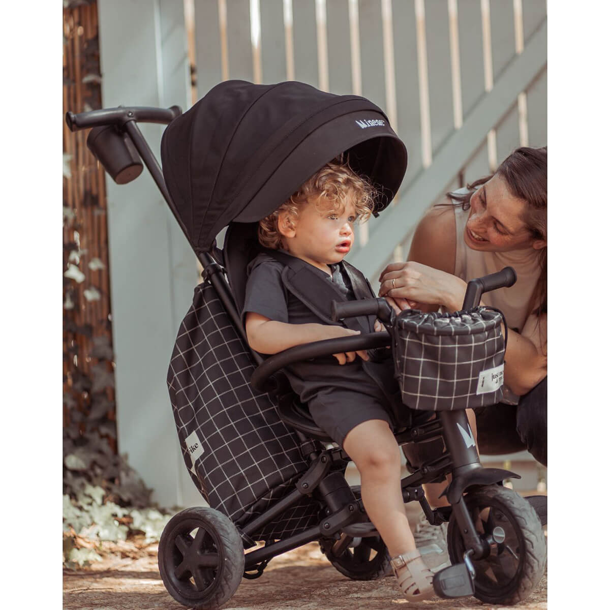 תלת אופן מיננה נובה דו כיווני מתקפל 6 ב-1 אפור צרקול | Minene