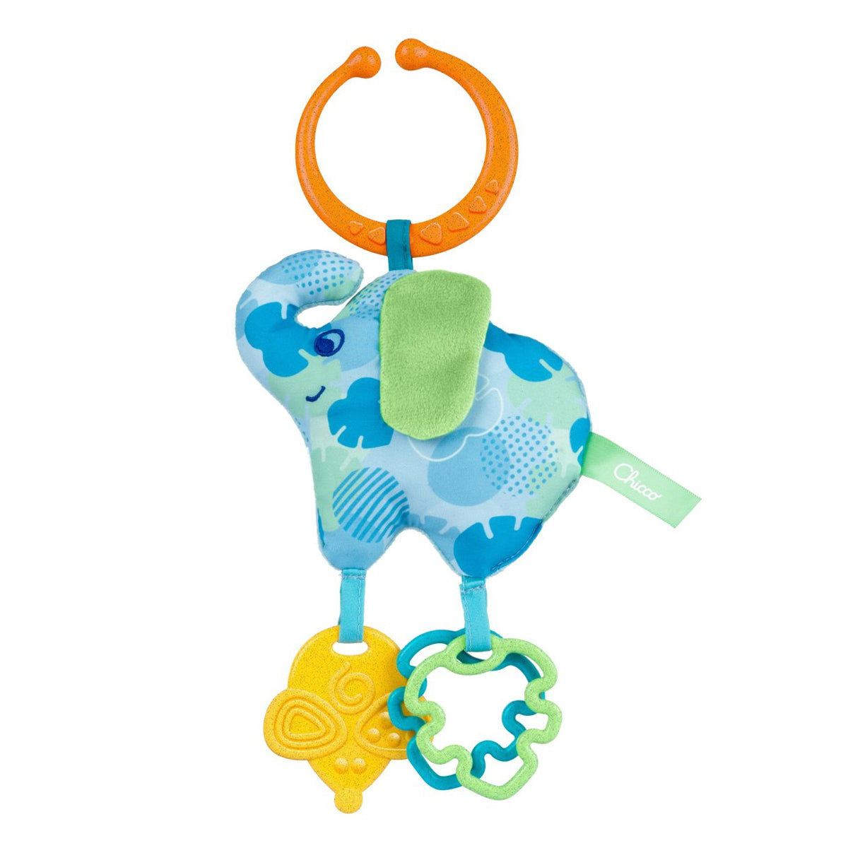 צעצוע לעגלה צ'יקו נשכן רעשן פיל | +Chicco Toy Elephant On The Go Eco