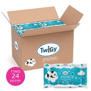מארז 24 חבילות מגבונים לחים לתינוק טוויגי | Twigy White Clouds™