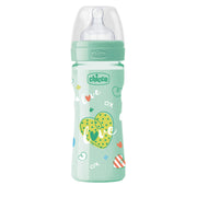 בקבוק צ'יקו וולביאינג ירוק 250 מ"ל 2M+ | Chicco Well Being Feeding Bottle 250 ml