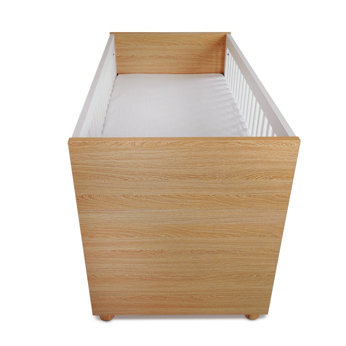מיטת תינוק דייניז קורי 130X70 ס"מ לבן/עץ | Dainy's Corry™ Baby Bed White/Wood