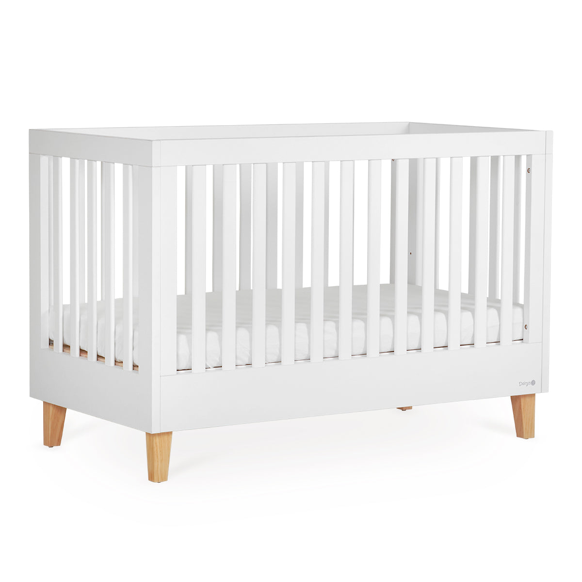 מיטת תינוק דייניז וואלי 127X63 ס"מ לבן/עץ | Dainy's Valley™ Baby Bed White/Wood