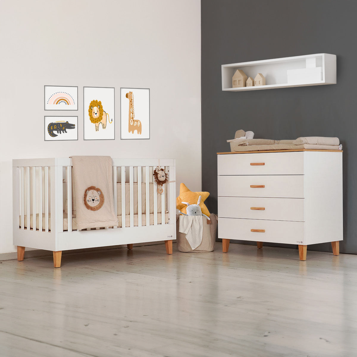 שידת אחסנה דייניז ריין 100 ס"מ לבן/עץ | Dainy's Rain™ Dresser White/Wood