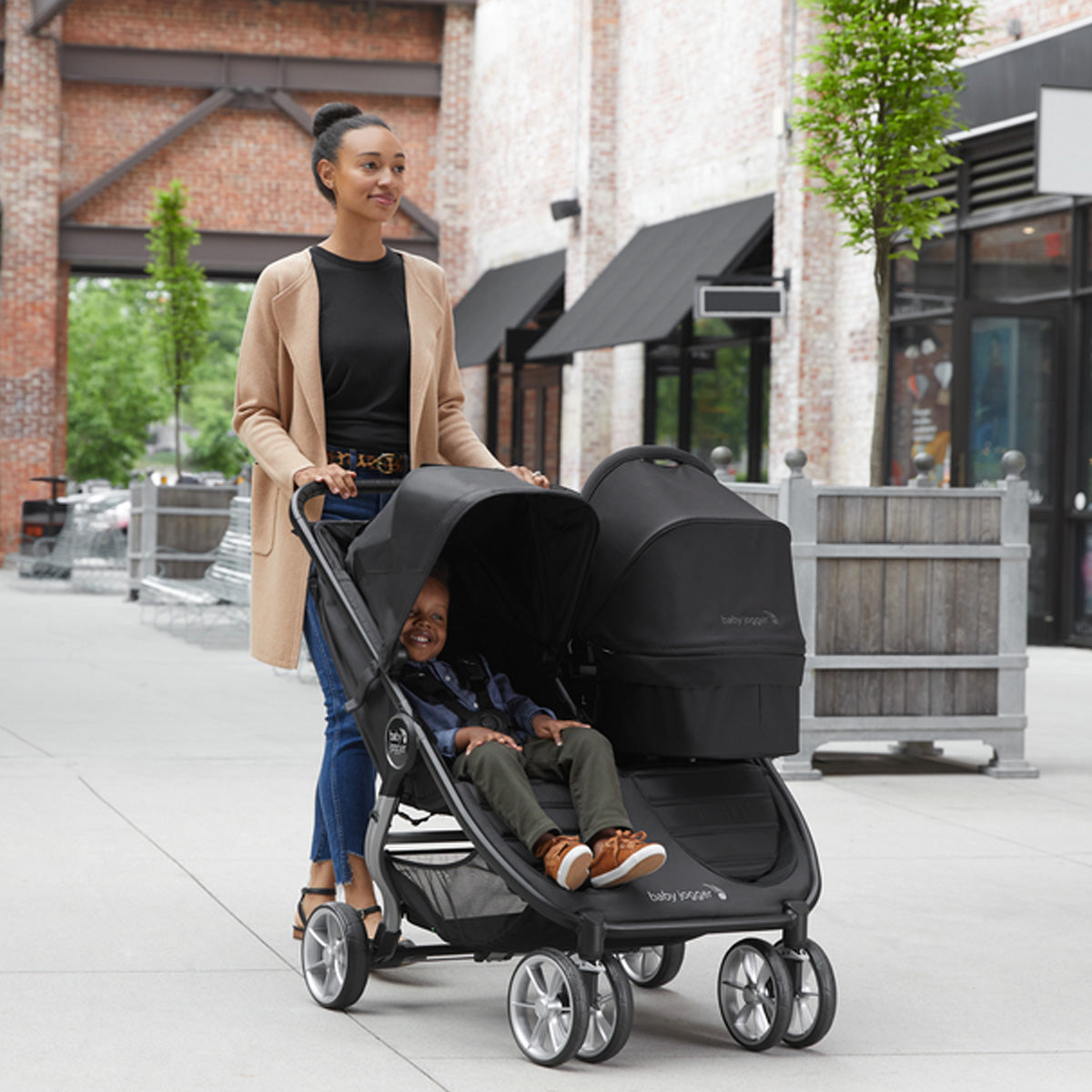 עגלת תאומים בייבי ג'וגר סיטי מיני 2 אפור | Baby Jogger City Mini® 2 Double Slate