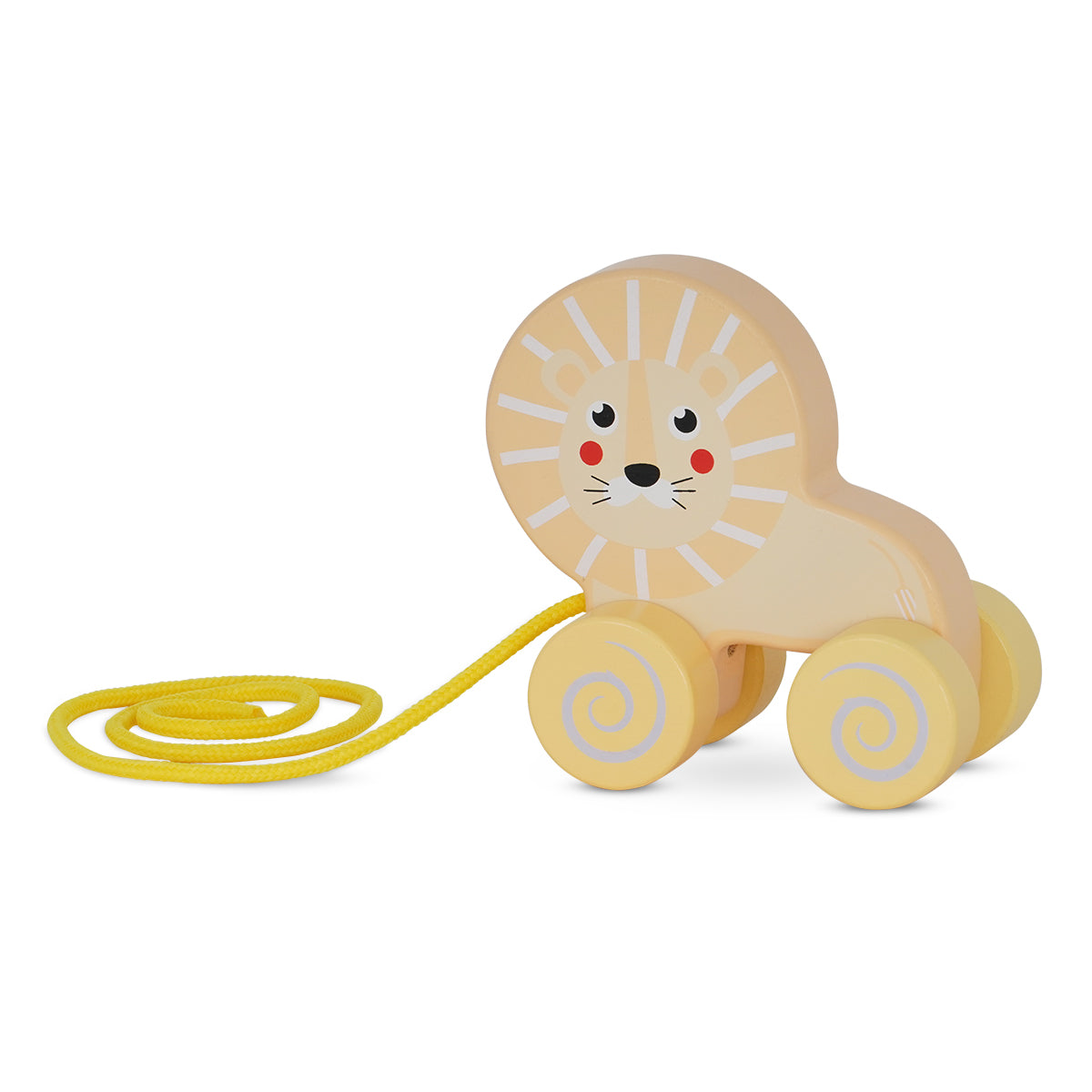 משוך את האריה מעץ דייניז צהוב | Dainy's Wooden Pull Along Lion Wood / Yellow