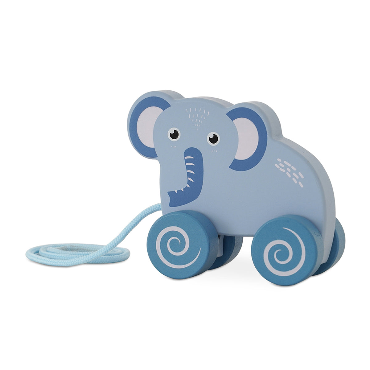 משוך את הפיל מעץ דייניז תכלת | Dainy's Wooden Pull Along Elephant Light Blue