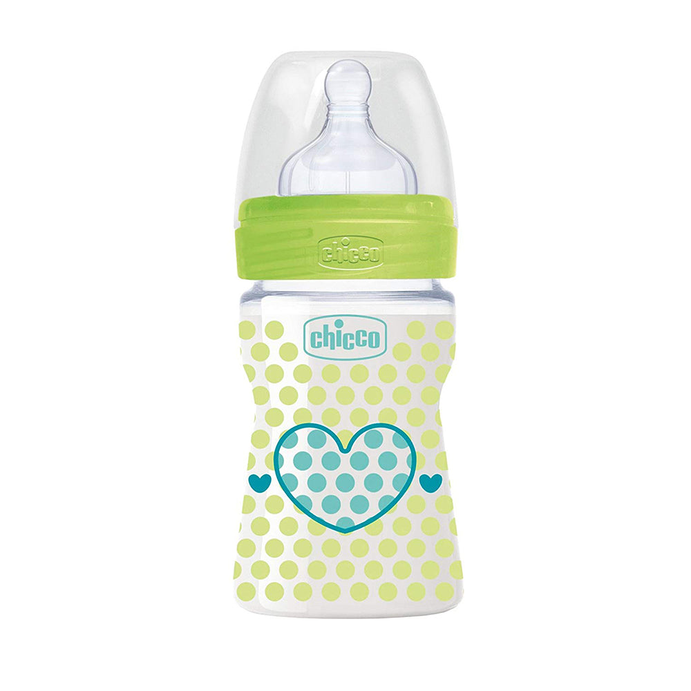 בקבוק צ'יקו וולביאינג ורוד 150 מ"ל 0M+ | Chicco Well Being Feeding Bottle 150ml