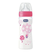 בקבוק צ'יקו וולביאינג ורוד 330 מ"ל 4M+| Chicco Well Being Feeding Bottle 330 ml