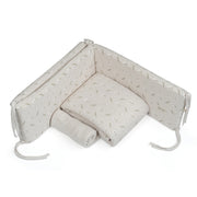 סט מצעים לעריסה אולימולי ליין פריחה לבנה | Olimoli White Blossom Baby Crib Set