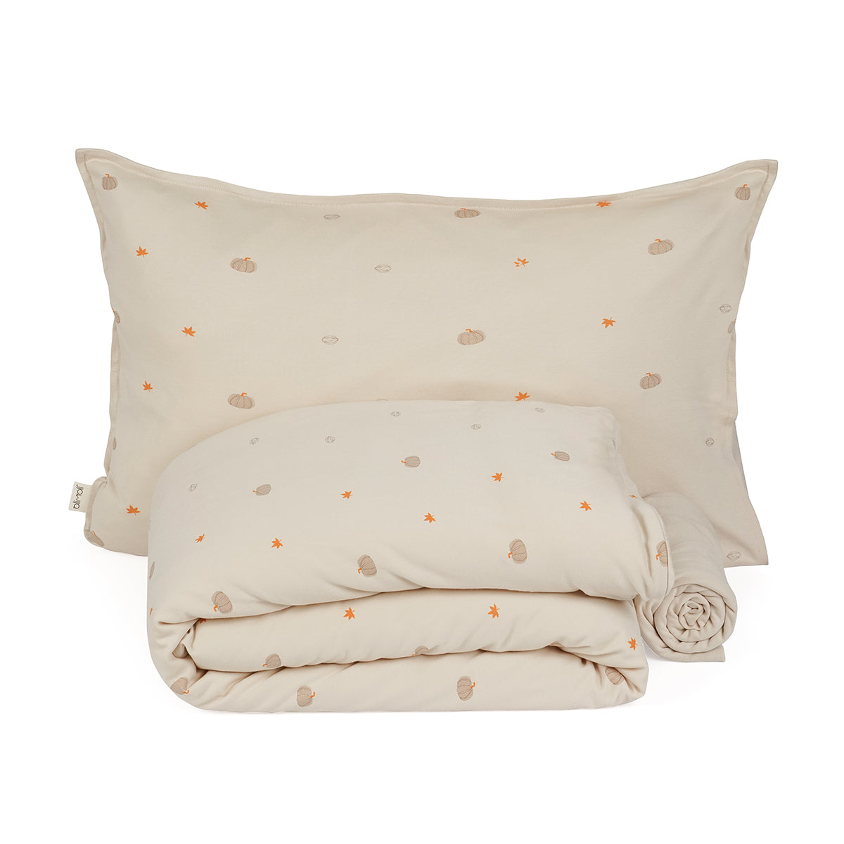 סט מצעים למיטת מעבר אולימולי ליין דלעת | Olimoli Pumpkin Mood Baby Toddler Bed Set