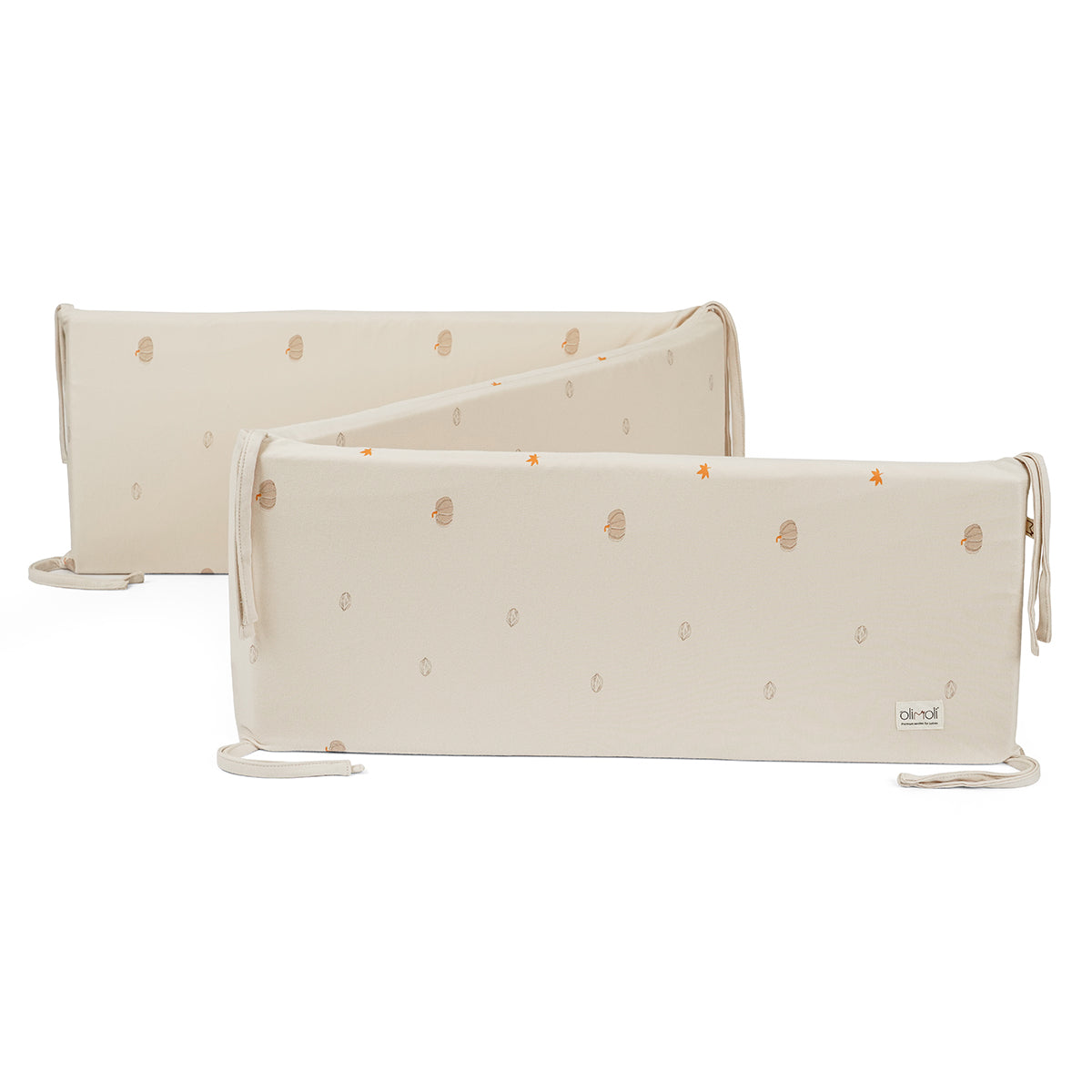 מגן ראש למיטת תינוק אולימולי ליין דלעת | Olimoli Pumpkin Mood Bed Head Bumper