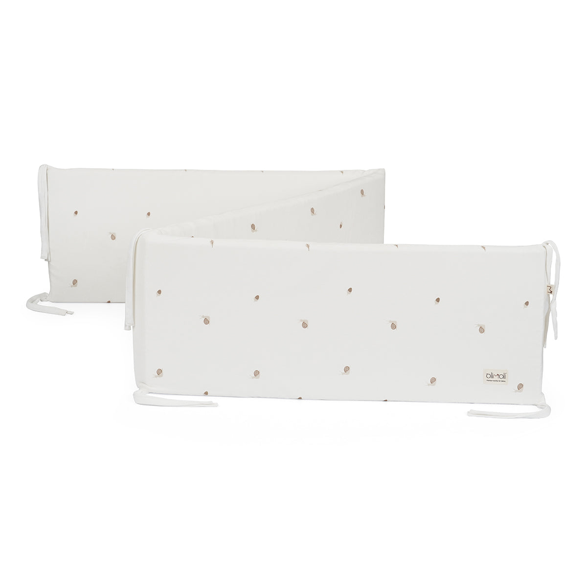 מגן ראש למיטת תינוק אולימולי ליין שבלול | Olimoli Snail Bed Head Bumper