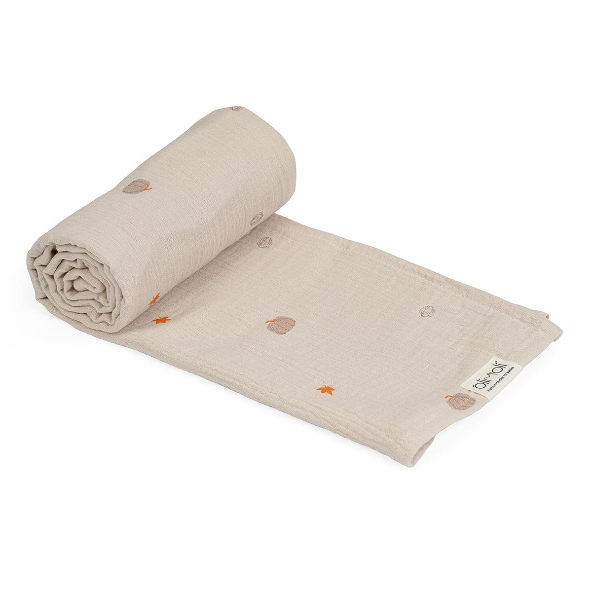 חיתול עיטוף L טטרה אולימולי ליין דלעת | Olimoli Pumpkin Mood Big Swaddle 110X110 cm