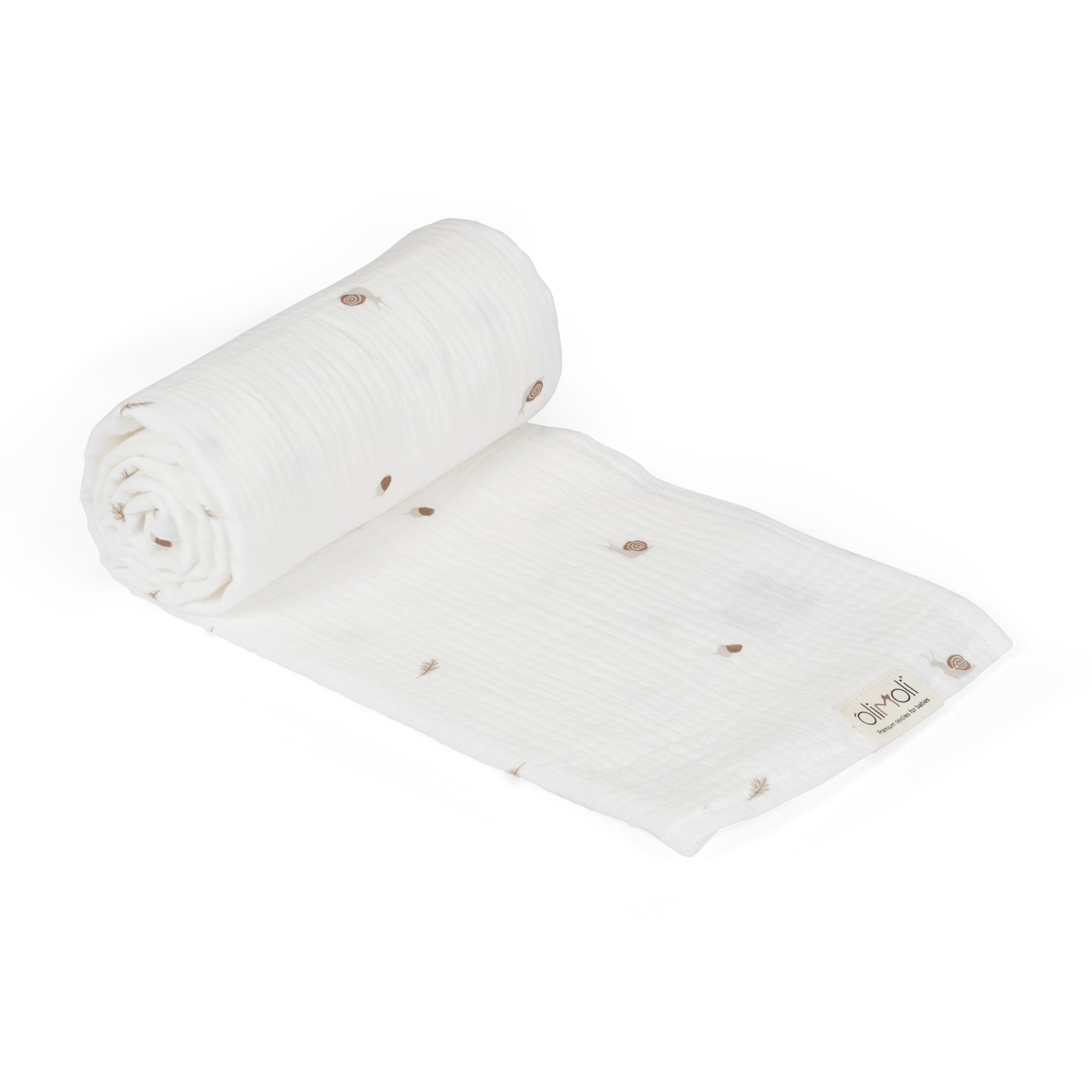 חיתול עיטוף L טטרה אולימולי ליין שבלול | Olimoli Snail Big Swaddle 110X110 cm