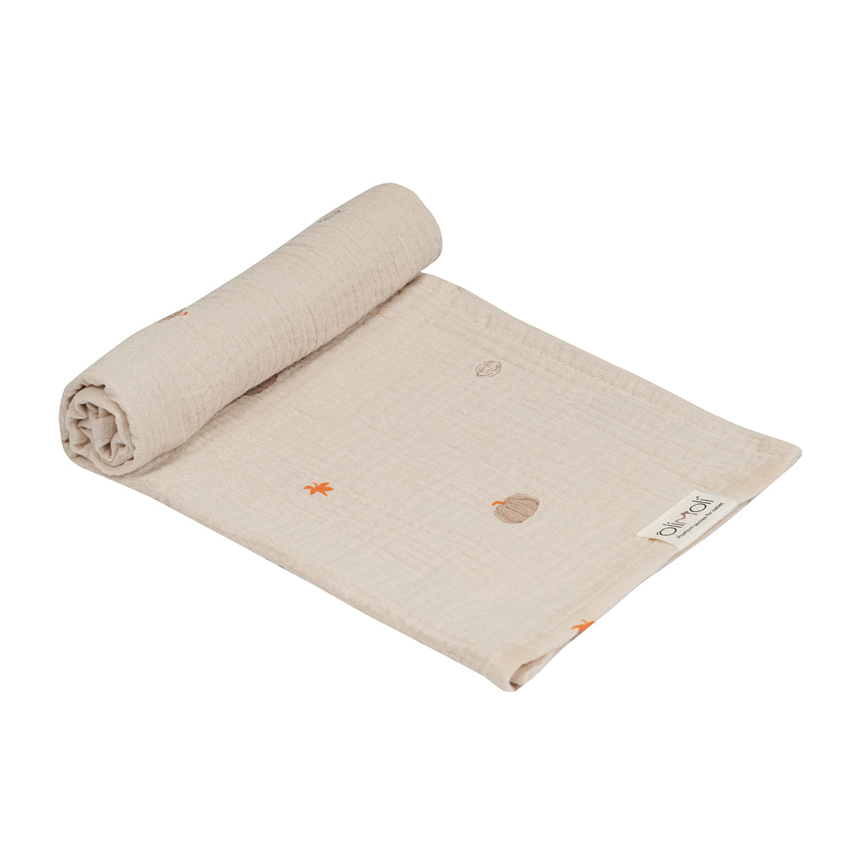 חיתול S טטרה אולימולי ליין דלעת | Olimoli Pumpkin Mood Small Swaddle 60X60 cm