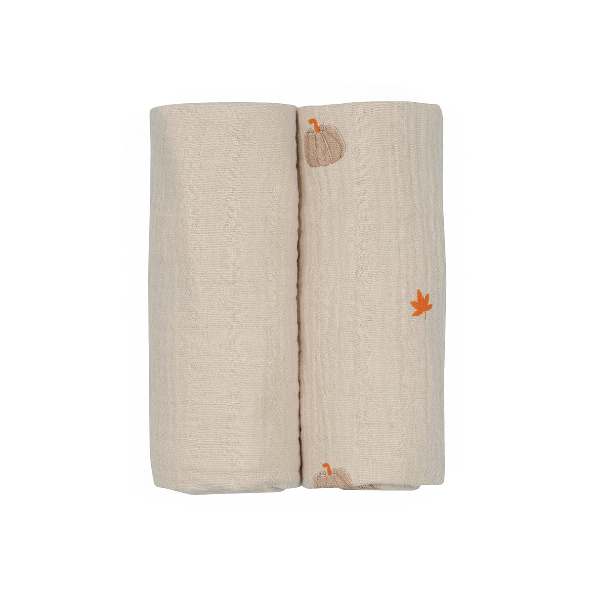זוג חיתולי S טטרה אולימולי ליין דלעת | Olimoli Pumpkin Mood 2 Small Swaddle 60X60 cm