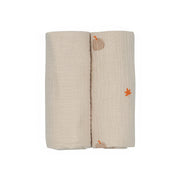 זוג חיתולי S טטרה אולימולי ליין דלעת | Olimoli Pumpkin Mood 2 Small Swaddle 60X60 cm