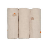 שלישיית חיתולי S טטרה אולימולי ליין דלעת | Olimoli Pumpkin Mood 3 Small Swaddle 60X60 cm