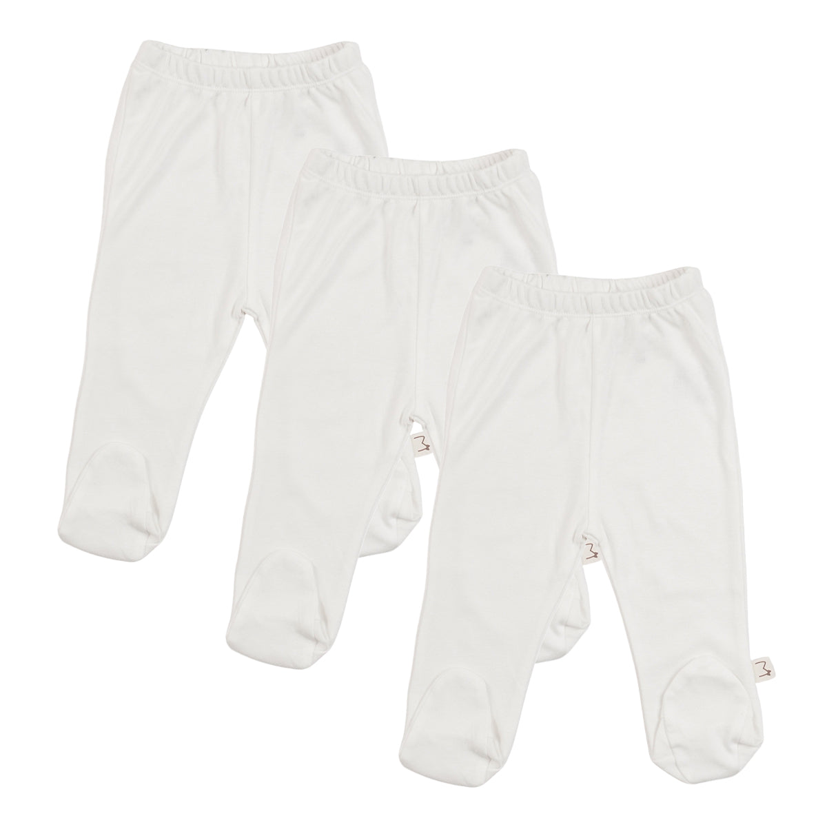 מארז 3 רגליות אולימולי חלק לבן NB  | Olimoli Baby Leggings 3 PCS