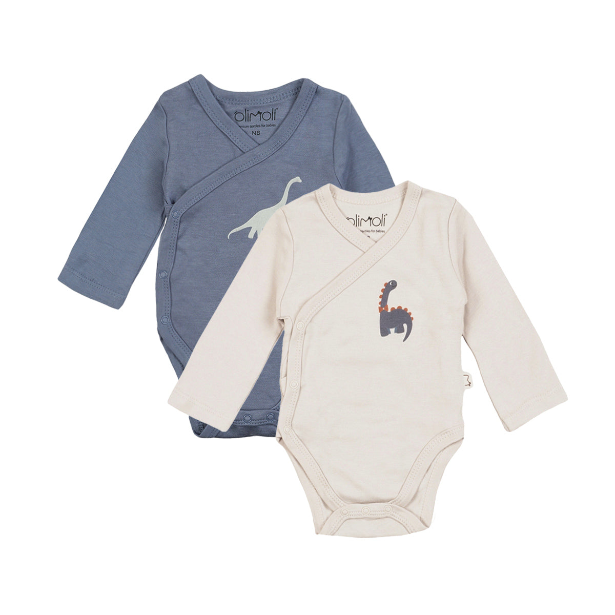 NB מארז זוג בגדי גוף אולימולי מודפס בנים | Olimoli Baby Body Suit 2 PCS