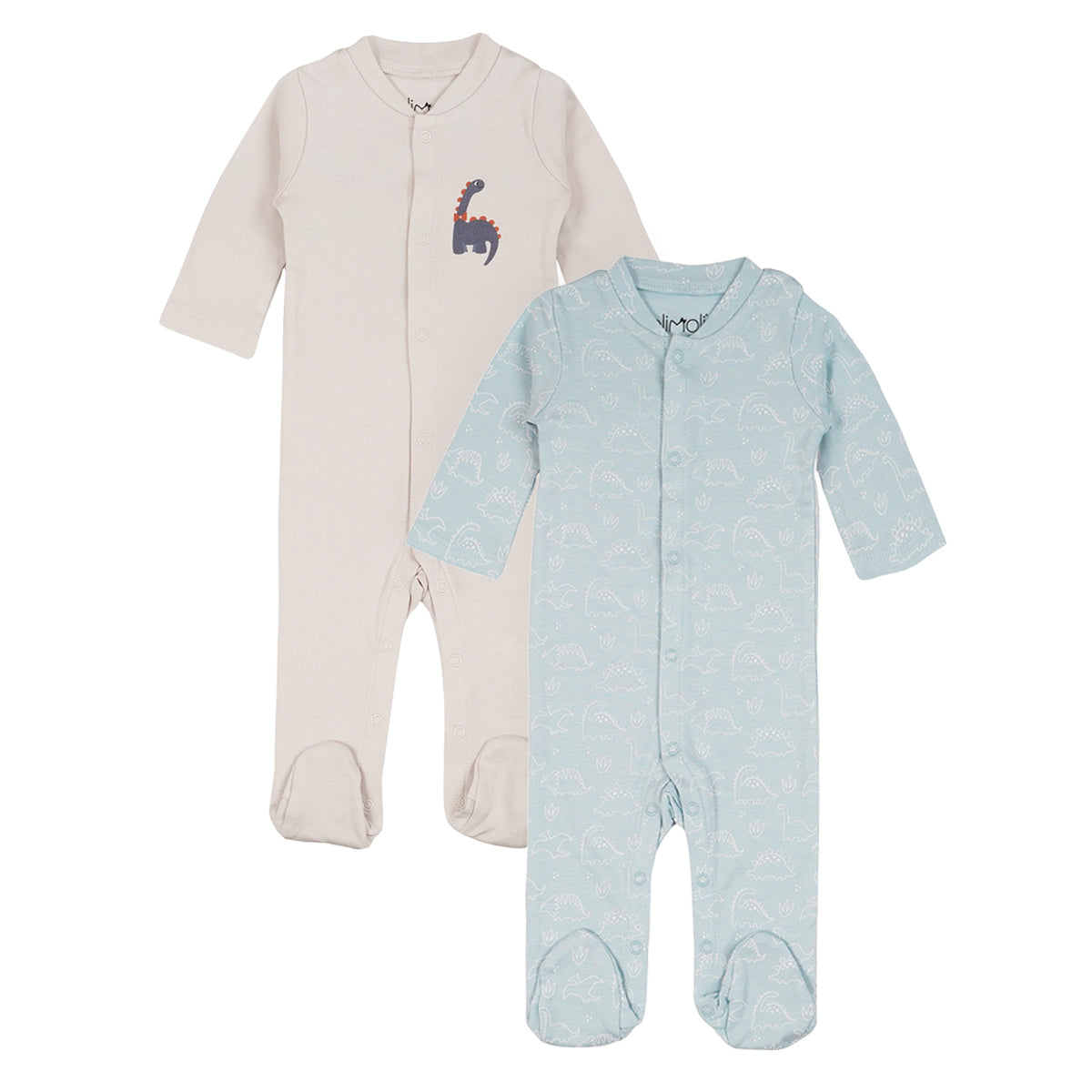 מארז זוג אוברולים אולימולי מודפס בנים NB | Olimoli Baby Coverall 2 PCS