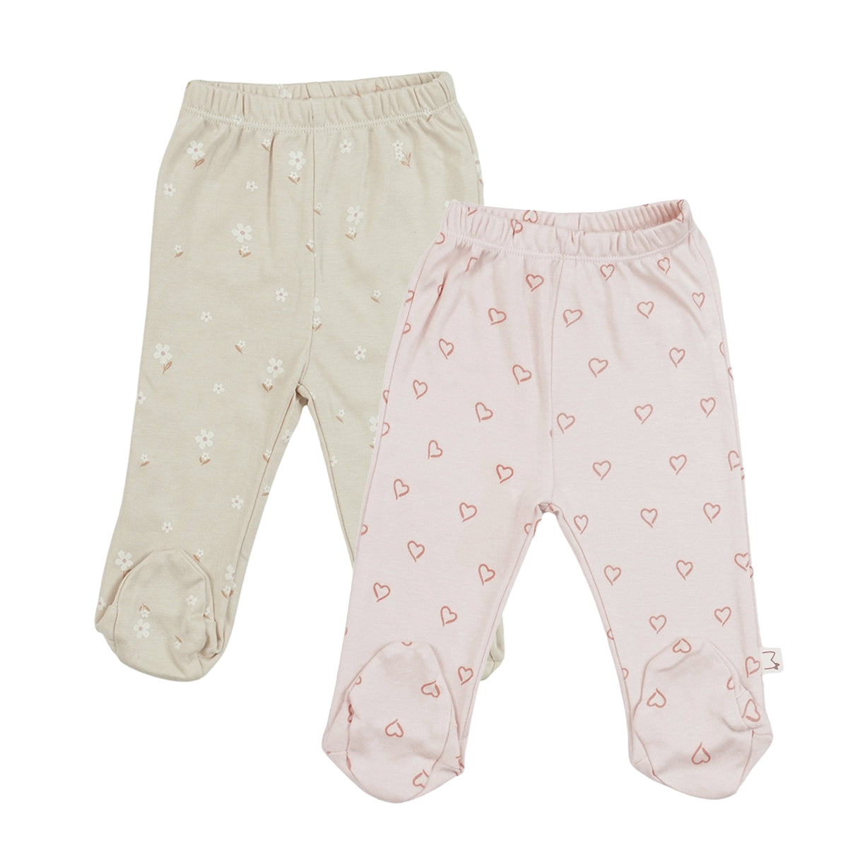0-3 מארז זוג רגליות אולימולי מודפס בנות | Olimoli Baby Leggings 2 PCS