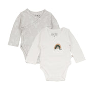 מארז זוג בגדי גוף אולימולי מודפס יוניסקס NB | Olimoli Baby Body Suit 2 PCS