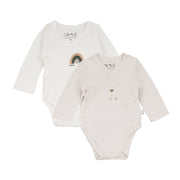 מארז זוג בגדי גוף אולימולי מודפס יוניסקס 0-3 | Olimoli Baby Body Suit 2 PCS