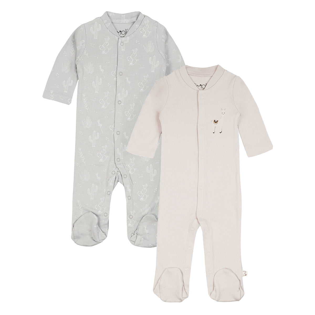 מארז זוג אוברולים אולימולי מודפס יוניסקס NB |  Olimoli Baby Coverall 2 PCS
